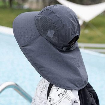 Външна слънцезащитна плажна шапка Регулируеми детски шапки с кофи Шапка с широка периферия UV защита Шапка за слънце