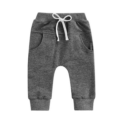 6 culori, primăvară, toamnă, copil nou-născut, băieți, fete, pantaloni, uni, buzunar cu șnur, pantaloni lungi, pantaloni pentru haine pentru bebeluși