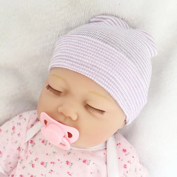 Зима, пролет, раирана болнична шифонена плетена шапка Шапки за новородено, едноцветни, меки бебешки шапки, удобни неща, реквизити за снимки