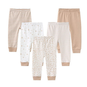 Kiddiezoom 5 τεμαχίων νεογέννητο βρεφικό παντελόνι για κοριτσάκι Four Seasons Unisex Παντελόνια Βαμβακερά στάμπα βρεφικά ρούχα