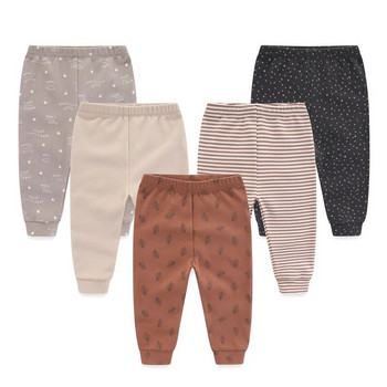 Kiddiezoom 5 τεμαχίων νεογέννητο βρεφικό παντελόνι για κοριτσάκι Four Seasons Unisex Παντελόνια Βαμβακερά στάμπα βρεφικά ρούχα
