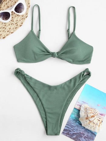 ZAFUL Μαγιό με υφή Cheeky μπικίνι Cami μπικίνι δύο τεμαχίων μαγιό δύο κομμάτια