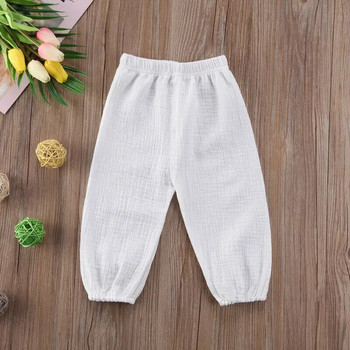 Прохождащо бебе, бебе, момичета, момче, панталони, набръчкани памучни ретро панталони, панталони, клинове, плътни панталони 6M-4T