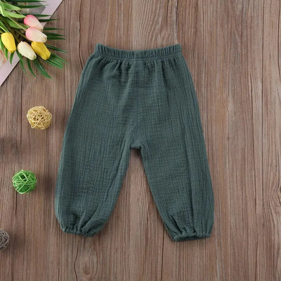 Bebeluş Sugar Copil Bebeluş Fetiţe Băiat Pantaloni din bumbac şifonat Pantaloni de flori vintage Pantaloni cu jambiere Pantaloni uni 6M-4T