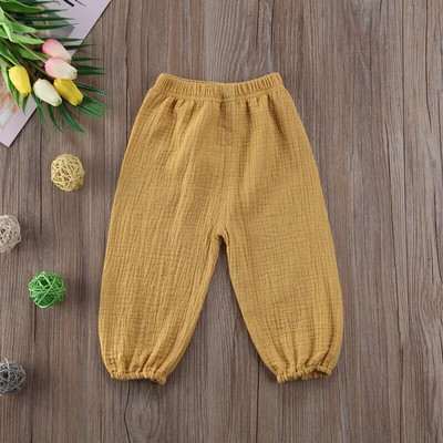 Bebeluş Sugar Copil Bebeluş Fetiţe Băiat Pantaloni din bumbac şifonat Pantaloni de flori vintage Pantaloni cu jambiere Pantaloni uni 6M-4T
