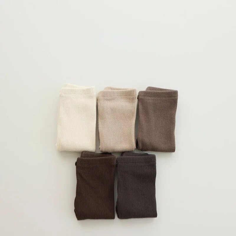 4288A Kórejské detské nohavice 2023 Jarné jesenné jednofarebné dievčenské legíny Jednoduché univerzálne legíny pre chlapcov 0-3 roky