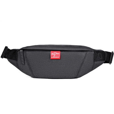 Pánska PU náprsná taška odolná voči opotrebovaniu, multifunkčná taška cez rameno na slúchadlá, vodotesná čierna taška na mobilný telefón