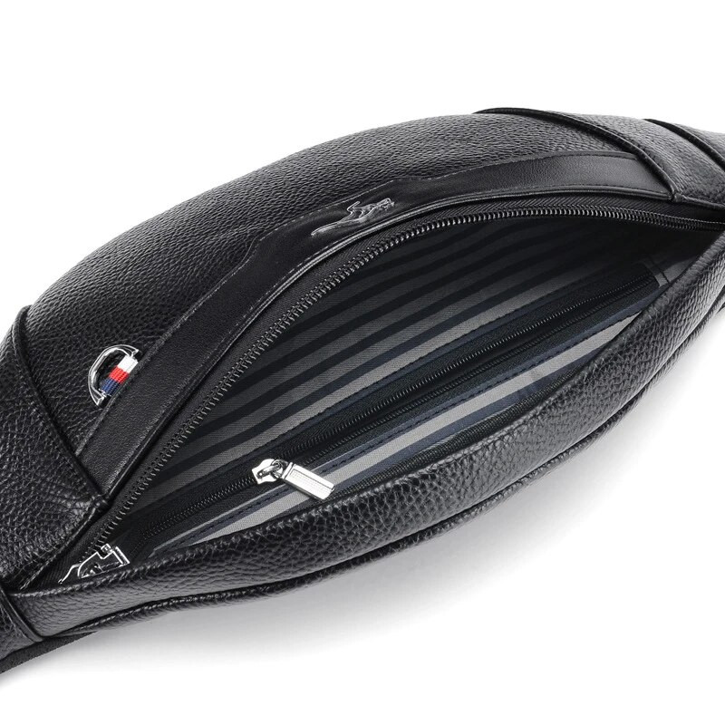 Pánska PU náprsná taška odolná voči opotrebovaniu, multifunkčná taška cez rameno na slúchadlá, vodotesná čierna taška na mobilný telefón