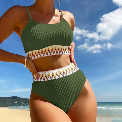 Costum de baie într-o bucată pentru femei în dungi de vară, cu bretele încrucișate, costume de baie, costume de baie, costume de baie, îmbrăcăminte de plajă Плавательный костюм
