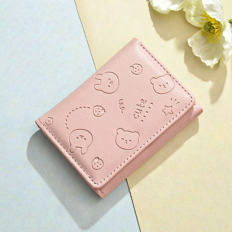 Μίνι δερμάτινο γυναικείο πορτοφόλι Τσάντες χρημάτων Κοντό πορτοφόλι Γυναικεία θήκη φοιτητικής κάρτας Κορίτσι Τσάντα ταυτότητας επαγγελματική κάρτα Πορτοφόλι με κέρματα