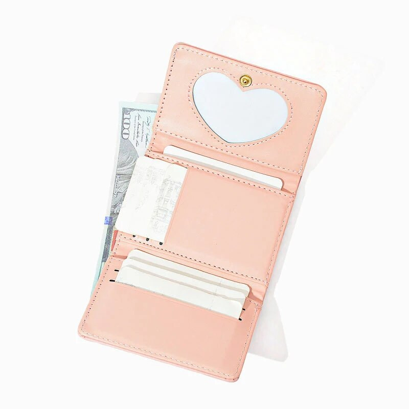 Μίνι δερμάτινο γυναικείο πορτοφόλι Τσάντες χρημάτων Κοντό πορτοφόλι Γυναικεία θήκη φοιτητικής κάρτας Κορίτσι Τσάντα ταυτότητας επαγγελματική κάρτα Πορτοφόλι με κέρματα