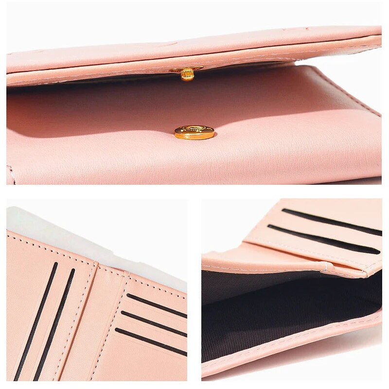 Μίνι δερμάτινο γυναικείο πορτοφόλι Τσάντες χρημάτων Κοντό πορτοφόλι Γυναικεία θήκη φοιτητικής κάρτας Κορίτσι Τσάντα ταυτότητας επαγγελματική κάρτα Πορτοφόλι με κέρματα