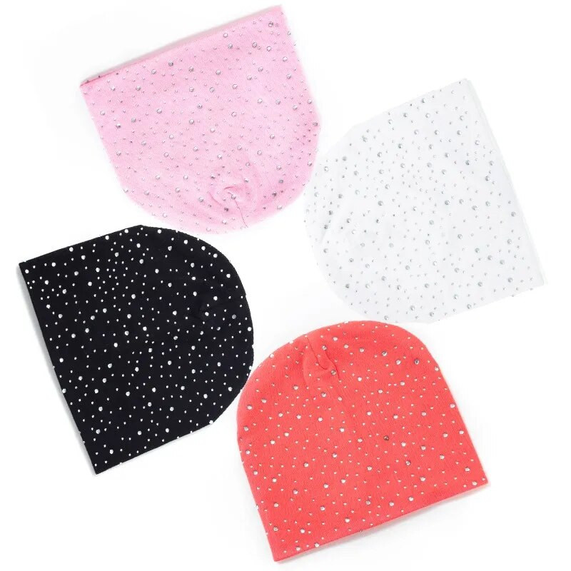 Pălărie din bumbac Strass Copii Băiete Pălării de culoare solidă Copii Copii Bebeluş Băiat Fată Sugar Moale Căldură Călărie Şapcă