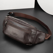 Genți pentru piept din piele naturală pentru bărbați Geantă crossbody Design de lux Buzunare durabile Geantă pentru piept pentru bărbați de afaceri Geanta de mână pentru umăr
