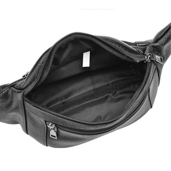 Мъжки чанти за гърди от естествена кожа Чанта през рамо Луксозен дизайн Издръжливи джобове Чанта за гърди Бизнес мъжка чанта Чанта за рамо
