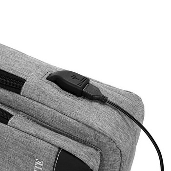 Ежедневна водоустойчива мъжка чанта за гърди Oxford с USB интерфейс за зареждане Чанти през рамо за пътуване на открито