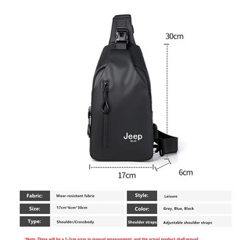 JEEP BULUO Нови мъжки чанти за гърди Ежедневни чанти с прашка Чанти за пътуване и пътуване Чанти за носене Мъжка водоустойчива чанта през рамо Найлонова чанта