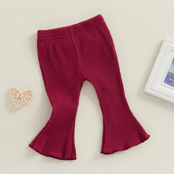 Ανοιξιάτικο νεογέννητο παντελόνι για κοριτσάκι Casual κολάν μόδας Παιδικά μασίφ πλεκτό παντελόνι flare για κορίτσι Soft toddler Παιδικό μακρύ παντελόνι