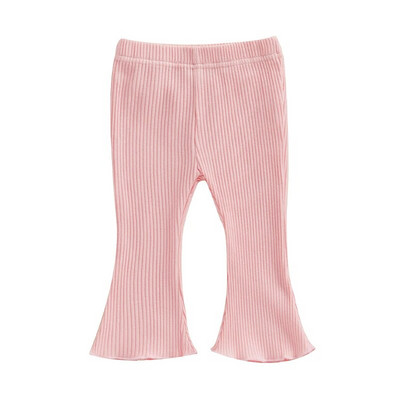 Jarné novorodenecké dievčenské nohavice, ležérne legíny, módne detské pevné pletené rozšírené nohavice pre dievčatá, mäkké batoľatá, dlhé nohavice