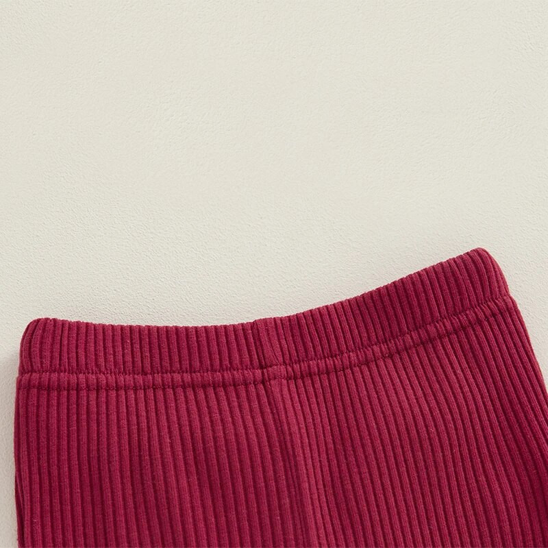 Jarné novorodenecké dievčenské nohavice, ležérne legíny, módne detské pevné pletené rozšírené nohavice pre dievčatá, mäkké batoľatá, dlhé nohavice