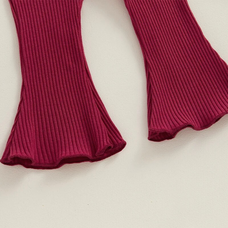 Jarné novorodenecké dievčenské nohavice, ležérne legíny, módne detské pevné pletené rozšírené nohavice pre dievčatá, mäkké batoľatá, dlhé nohavice