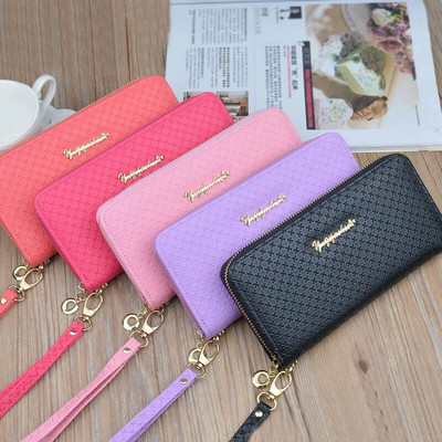 Long Women`s Wallet Female Large Capacity Coin Purse Card Holder Tassel Handbags Zipper Pu Leather Clutch Luxury Money Phone Bag