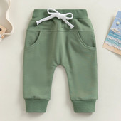Copii Bebeluși Fete Băieți Pantaloni de trening Pantaloni Primăvara Vară Casual Talie elastică cu cordon Pantaloni uni cu buzunare pentru ocazional zilnic