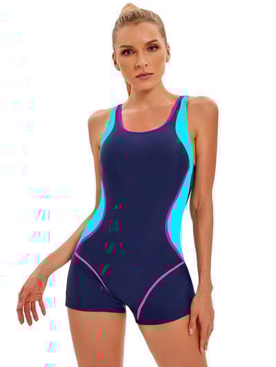 Dámske profesionálne športové plavky, surfovacie plavky, plavky Patchwork, športové jednodielne plavky, plavky pre väčšie veľkosti