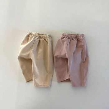 2023 Летни нови бебешки ежедневни панталони Едноцветни бебешки широки панталони Тънки памучни панталони за малко дете Момче Момиче Харем Панталони Детски дрехи