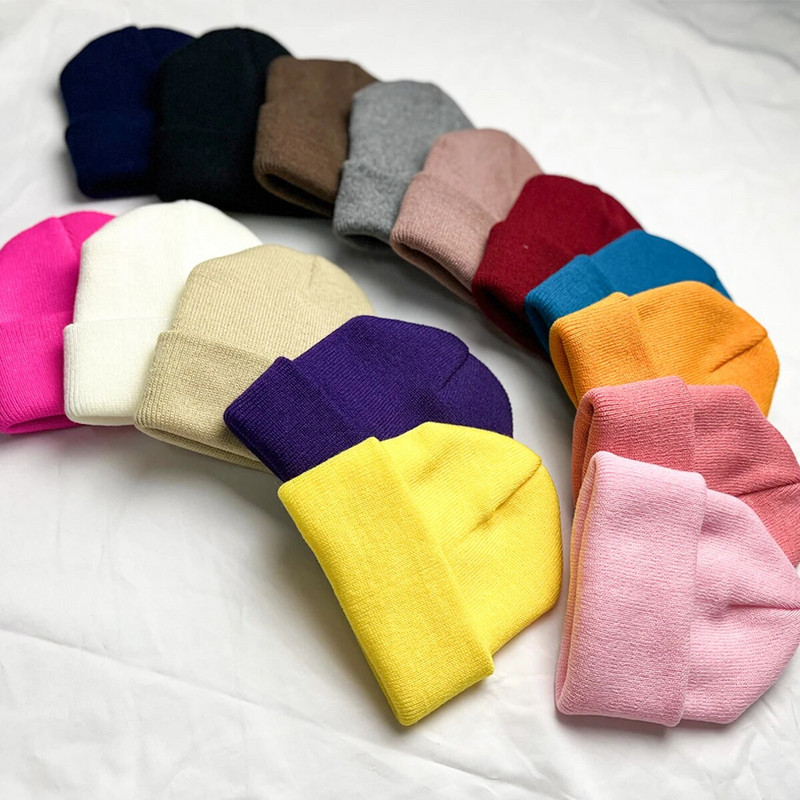 Rodič-dieťa Novorodenec Deti Dospelí Čiapka Zimná pletená čiapka Matka Deti Čiapka Dievčenská pevná háčkovaná čiapka Čiapka Infantil Vlnená Čiapka Skullies