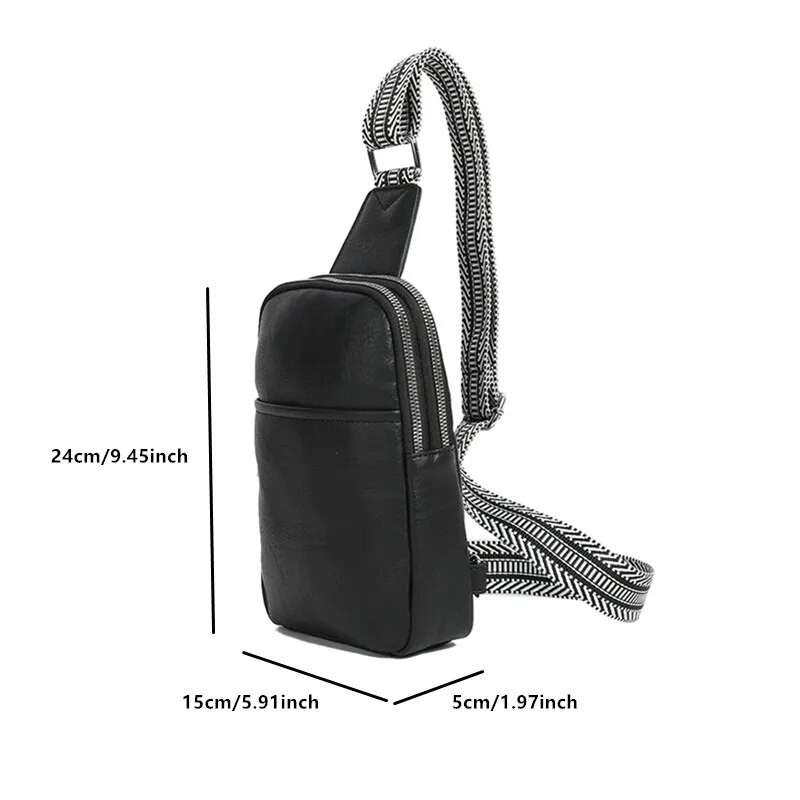 Malá crossbody taška pre mužov a ženy, módna mini sling taška z umelej kože, taška cez rameno na turistiku, chôdzu, cyklistiku, cestovanie, cyklistiku