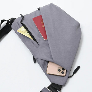 Ανδρική μικρή τσάντα στήθους Fengdong εξαιρετικά λεπτή αθλητική τσάντα μίνι τσάντες χιαστί για άνδρες αδιάβροχη τσάντα ταξιδιού τσάντα αγοριού messenger