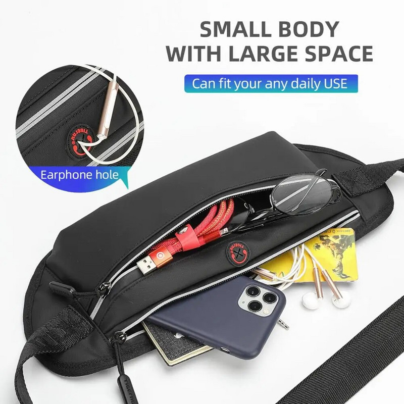 Geantă de umăr pentru bărbați, de înaltă calitate, impermeabilă, de înaltă calitate, pentru bărbați, pentru piept.