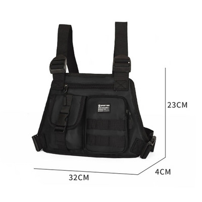 Pánska náprsná taška Molle, proti krádeži, Oxford Molle, ramenná vesta, nastaviteľná, bezpečná, multifunkčná a ľahká, pre outdoorové kempovanie