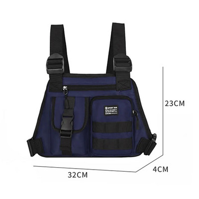 Pánska náprsná taška Molle, proti krádeži, Oxford Molle, ramenná vesta, nastaviteľná, bezpečná, multifunkčná a ľahká, pre outdoorové kempovanie