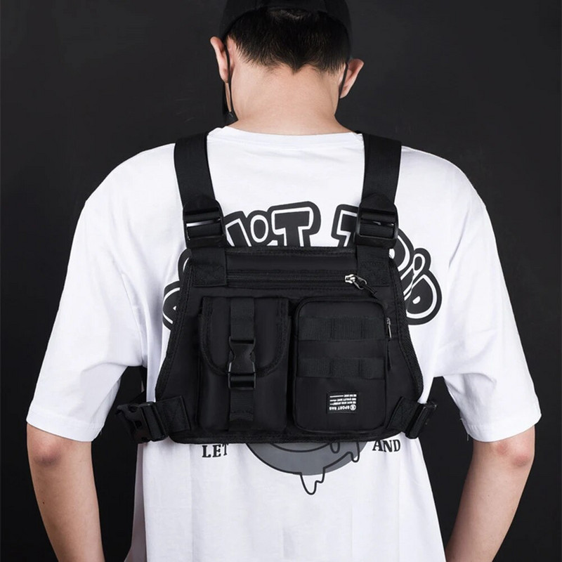 Pánska náprsná taška Molle, proti krádeži, Oxford Molle, ramenná vesta, nastaviteľná, bezpečná, multifunkčná a ľahká, pre outdoorové kempovanie