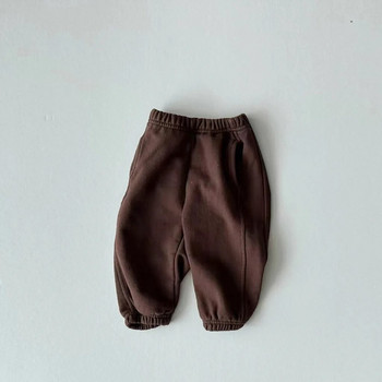 2023 Есенни нови бебешки широки панталони Момчета Момичета Едноцветни харем панталони Памучни спортни панталони Ежедневни панталони за малки деца Детски дрехи