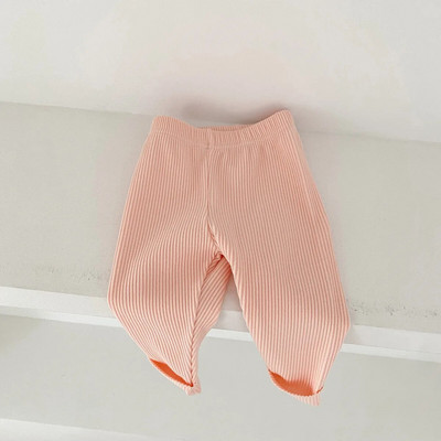 Ins 2023 koreai őszi babanadrágok pamut bordás sokoldalú csecsemőlányok leggingsek szűk, vékony alsó újszülött lány nadrágok