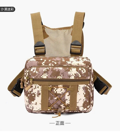 Vonkajšia maskáčová taktická taška, osobnosť, náradie, funkčná vesta, oxfordská látka, dvojitý batoh, mužská dámska náprsná taška