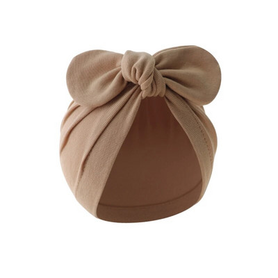 Turban Bebeluși Fete Băieți Pălărie drăguț cu nod de flori, urechi de iepuraș, pălărie din bumbac, șepci pentru nou-născut, pentru copii mici, accesorii de păr pentru sugari
