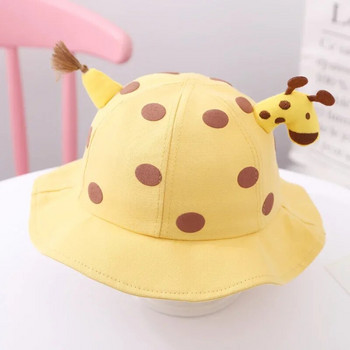 Βαμβακερό καπέλο για μωρά άνοιξη φθινοπώρου με τύπωμα μαλακό καπέλο για αγόρια για υπαίθριο χώρο Casual Παναμά Καπέλο καλοκαιριού για βρέφη Καπέλα ψαρά για νήπια