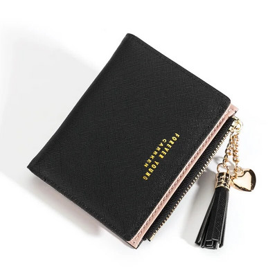 Modni ženski novčanici Kratki novčanik s resicama za žene Mini rfid torbica za kovanice Ženski mali novčanik Ženski kožni držač za kartice