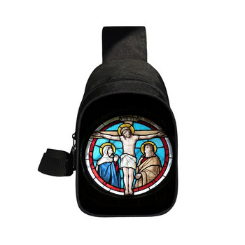 Християни Религия Holy Jesus Mary Ракла Чанта Жени Мъжки Чанти Crossbody Ежедневни чанти за през рамо за пътуване Телефон Чанта портмоне