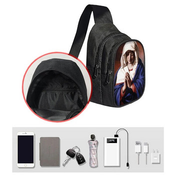 Християни Религия Holy Jesus Mary Ракла Чанта Жени Мъжки Чанти Crossbody Ежедневни чанти за през рамо за пътуване Телефон Чанта портмоне