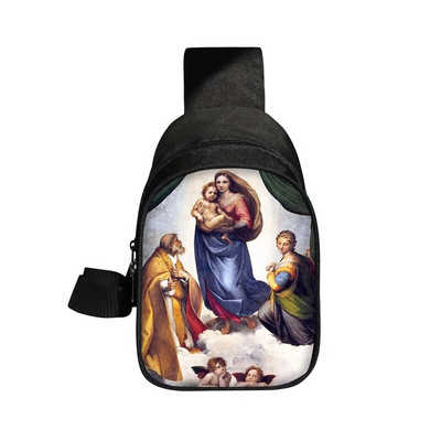 Kresťania Náboženstvo Svätý Ježiš Mária Hrudná taška Ženy Muži Crossbody Tašky Príležitostné Tašky cez rameno na cestovanie Telefón Kabelka Držiak Taška