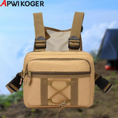 Taktická náprsná taška, hip hop, streetwear, náprsné tašky Molle, predná vesta, priedušná sieťovina, vonkajšia poľovnícka vojenská bojová taška