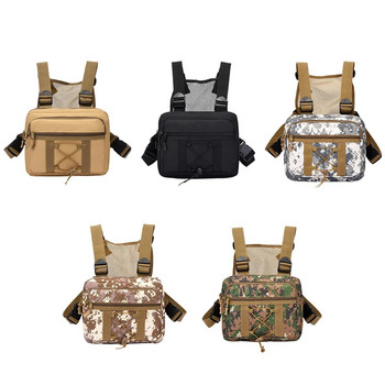 Τσάντα στήθους Tactical Hip Hop Streetwear Chist Rig Packs Molle Front Pack Γιλέκο Breathable Mesh υπαίθριο κυνήγι Στρατιωτική τσάντα μάχης