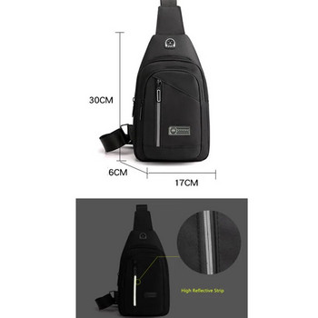 Мъжка малка чанта за гърди Fengdong мини чанти през рамо за мъже пътна чанта спортна чанта за едно рамо с жак за слушалки момче чанта за телефон
