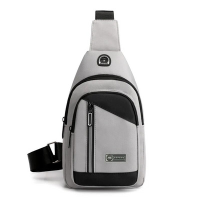 Fengdong geantă pentru piept pentru bărbați mini genți crossbody pentru bărbați geantă de călătorie geantă sport pe un umăr cu mufă pentru căști geantă pentru telefon pentru băiat