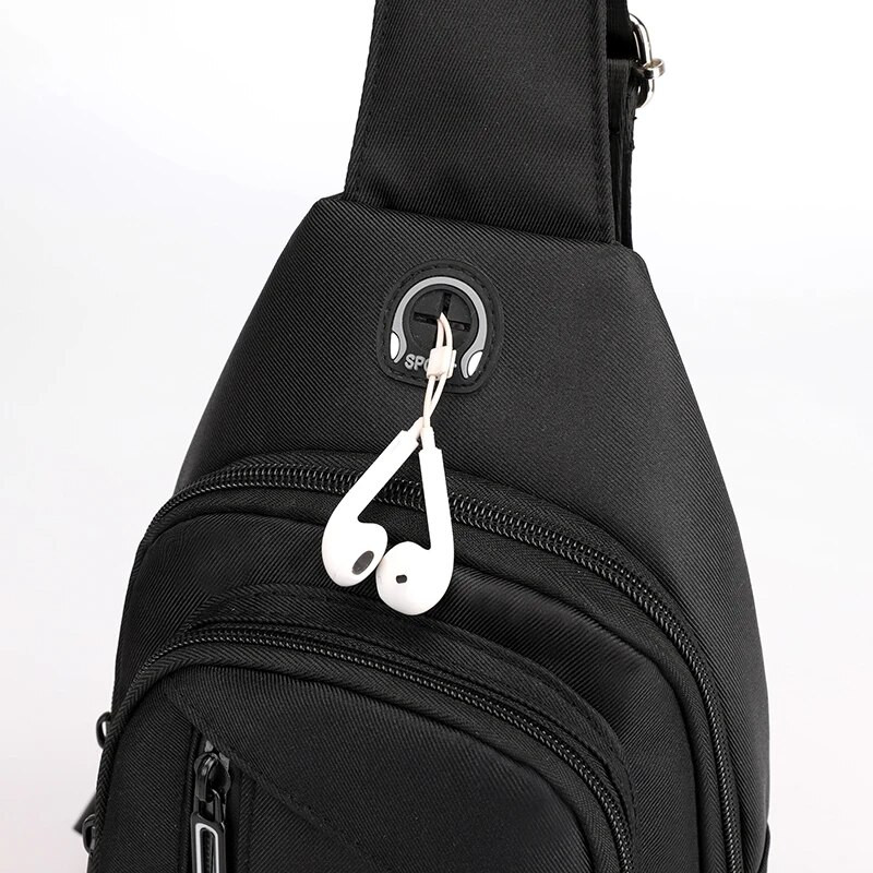 Fengdong vyriškas mažas krūtinės krepšys mini kryžminiai krepšiai vyrams kelioninis krepšys ant peties su ausinių lizdu berniuko telefono krepšys